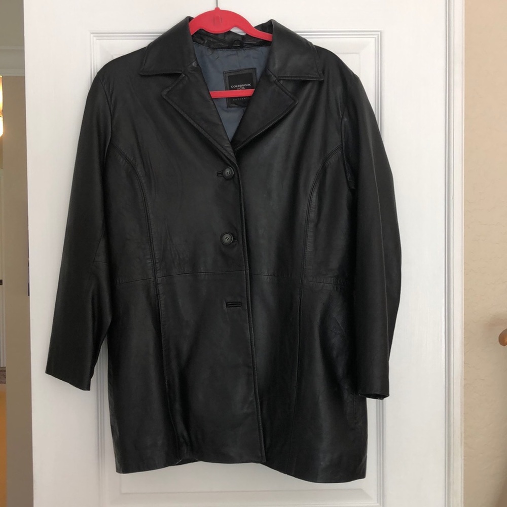 Black leather jacket